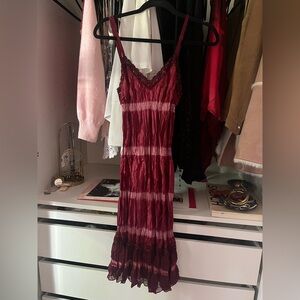 Vintage burgundy slip dress